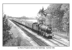 Up West of England express near Highbridge  Summer 1961