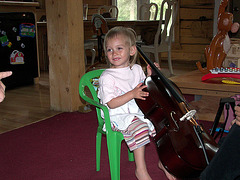 Her first cello, one eighth size