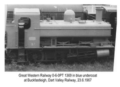 GWR 1369 Buckfastleigh Dart Valley Railway - 23.6.1967