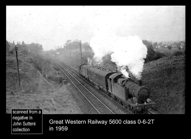 GWR 5600 class 0-6-2T, possibly 6636, in 1959