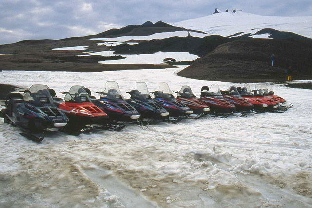 Transport for Tourists on the Glacier
