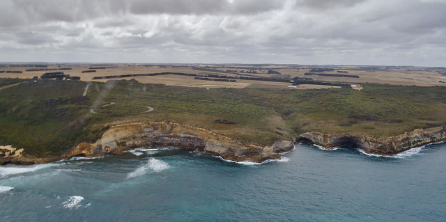 flying over Port Campbell National Park