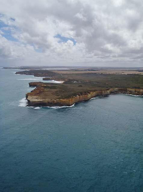 flying over Port Campbell National Park