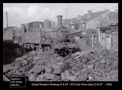 GWR 0-4-2T 1473 and 2-6-2T 1962