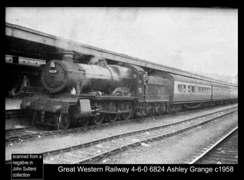 GWR 4-6-0 6824 Ashley Grange c1957