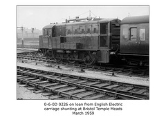 English Electric 0-6-0D 0226 Bristol March 1959