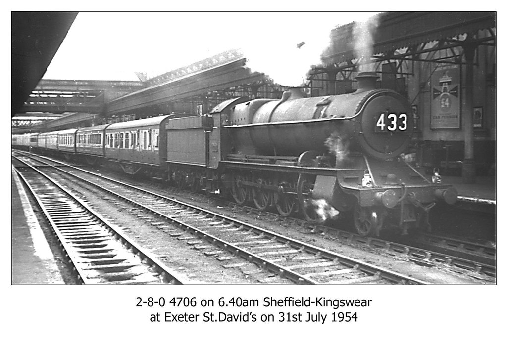 GWR 2-8-0 4706 - Exeter - 31.7.1954