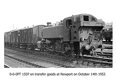 0-6-0PT 1507 Newport 14.10.1953