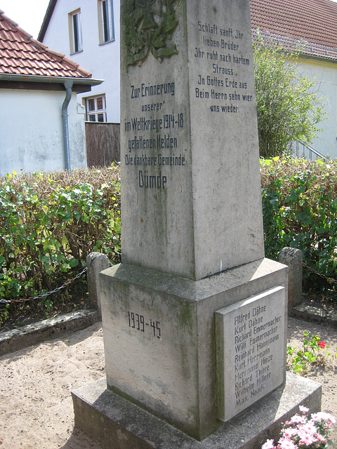 Denkmal 1.Weltkrieg - Dümde