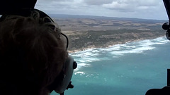 flying over Port Campbell National Park