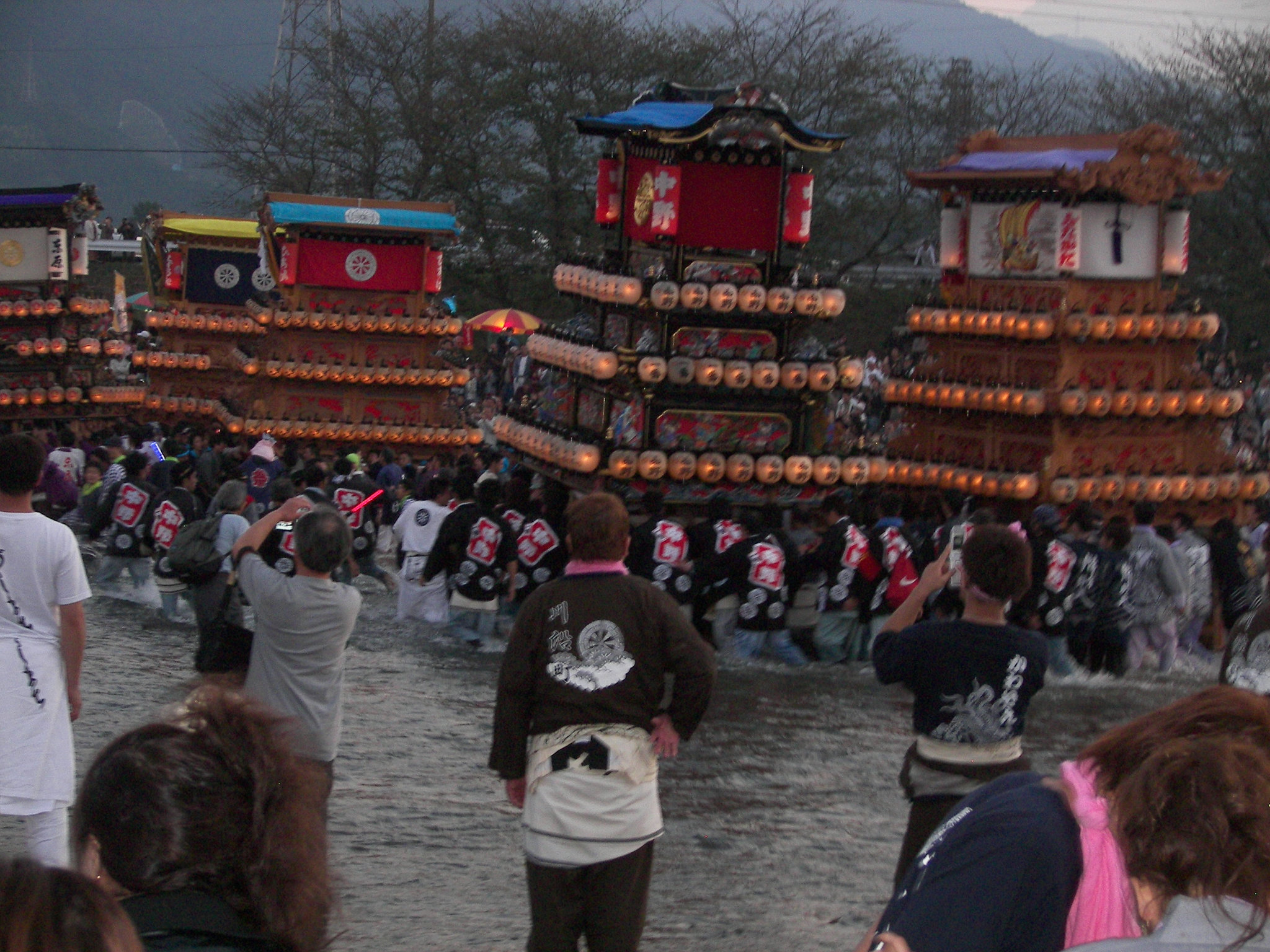 Danjiri in Kamogawa River