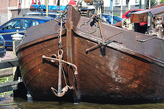 Old ship in the harbour of Leiden