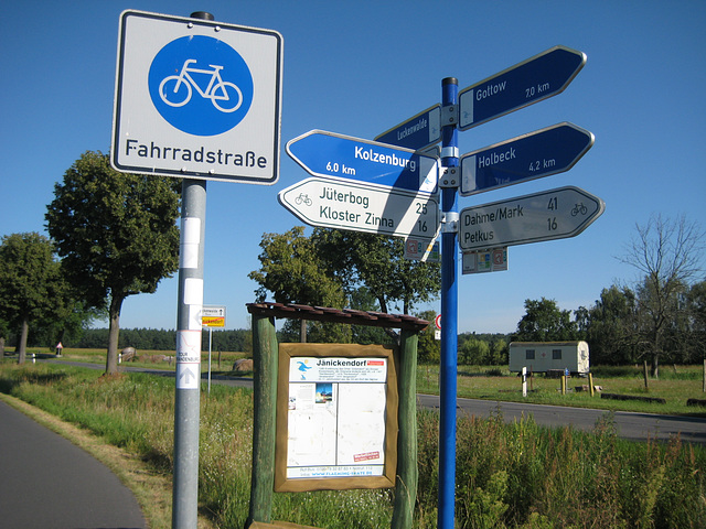 Kreuzung Fläming-Skate in Jänickendorf