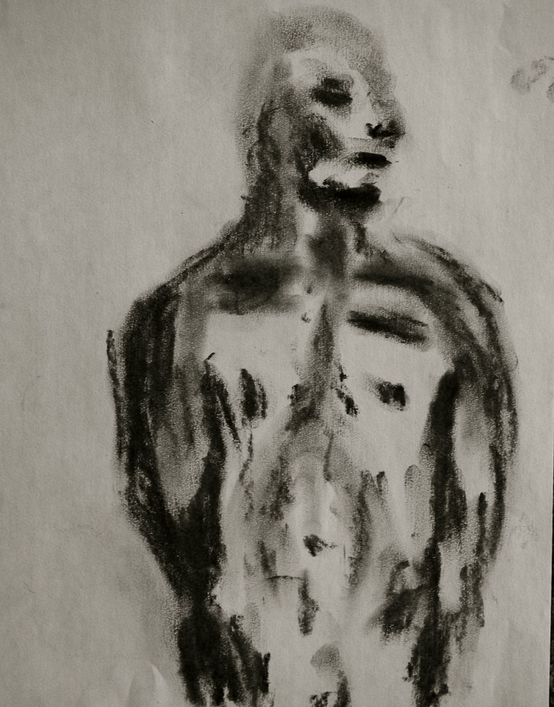 negative, life drawing session, 2 April 2009