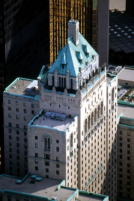 View From CN Tower. Unidentified Building- (Now identified as the Royal York Hotel)