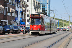 Tram 3119 of The Hague leaving from Scheveningen-Noorderstrand
