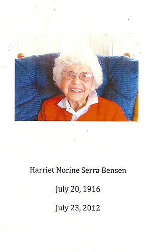 Harriet, 1916 - 2012