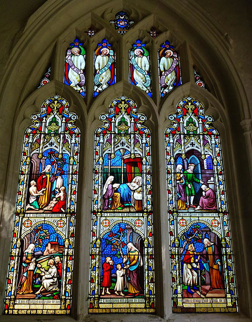 ashwell church, herts. C19 wailes glass