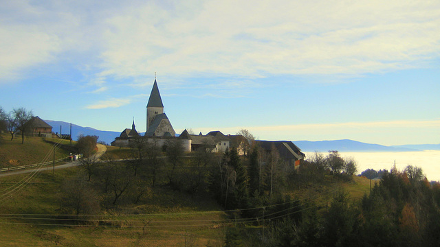 Die Wehrkirche in Greutschach