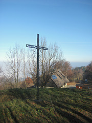 Kreuz unter dem Gipfel am Schöpfl