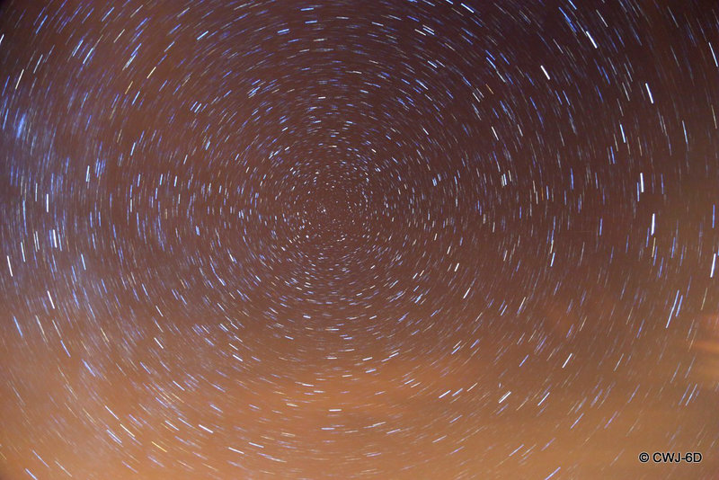 Startrails round Polaris this evening