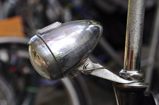 Headlight of the old Gazelle bike