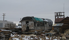 Goldfield, NV railroad passenger car (0591)