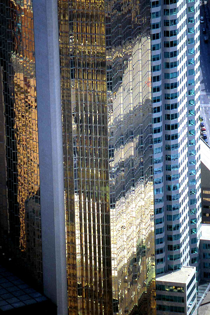 Gold Reflections in Downtown Toronto, From CN Tower