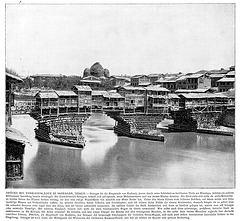 Bridge at Srinagar, India around 1900
