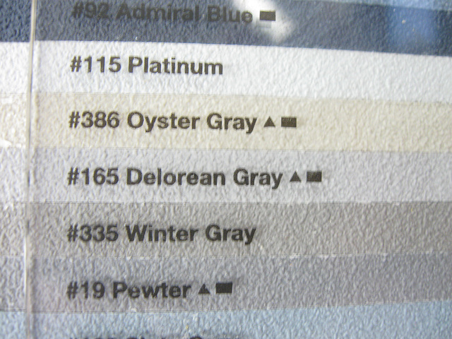 The Picture of Delorean Gray Grout