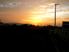 sunset on Shikoku