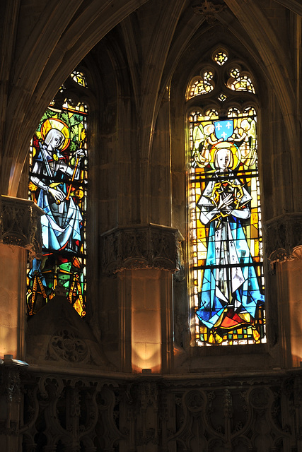 Vitraux de Max Ingrand de la Chapelle St-Hubert du Château d'Amboise - Indre-et-Loire