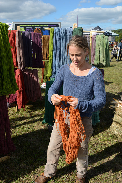 Home-grown, home-dyed yarn