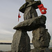 Inukshuk with Olympic Mittens