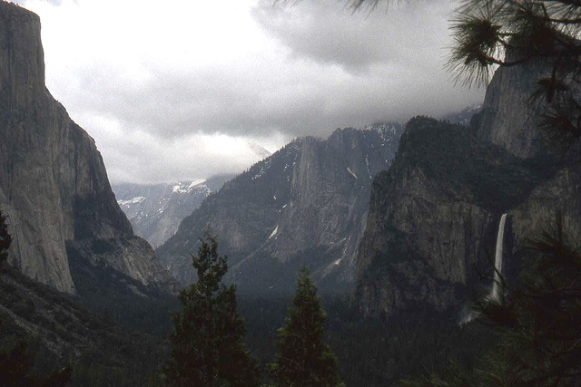 Yosemite Valley and Bridal Veil Falls