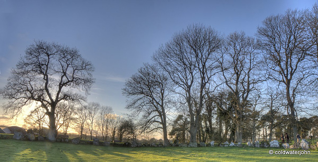 Lough Gur Stone Circle at sunset