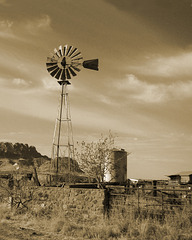 Windmill in Sepia
