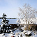 Courtyard in snow