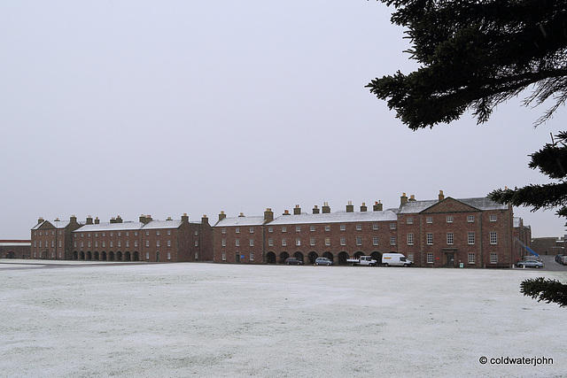 Winter scenes within Fort George, Ardersier