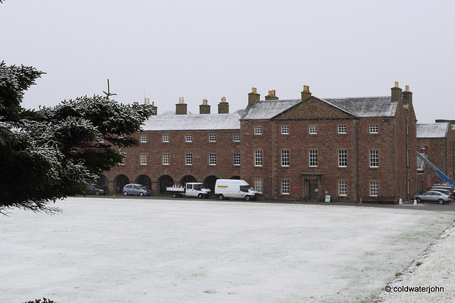 Winter scenes within Fort George, Ardersier