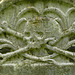 barking church, essex tombstone of ann kempton, 1720;  skull, bones