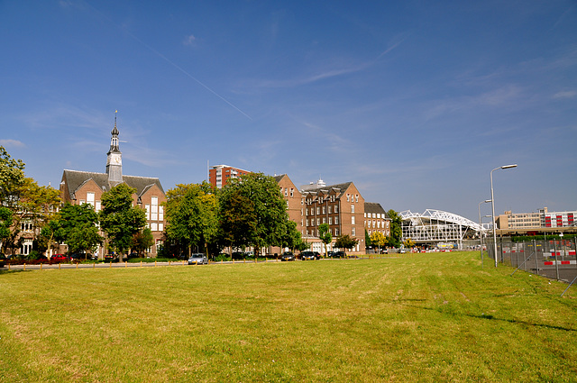 View of the Gate Building of Leiden University Medical Centre and the Central Station