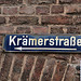Sign of the Krämerstraße in Aachen, Germany