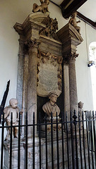 barking church, essex,tomb of sir orlando humphreys, 1737