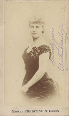 Christine Nilsson by Sharp with autograph