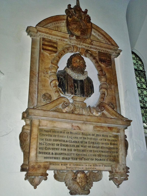 barking church, essex, c17,1636 tomb of francis fuller, maybe by john colt jnr.