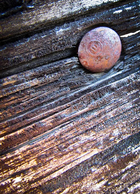 Rusty Bolt and Wood