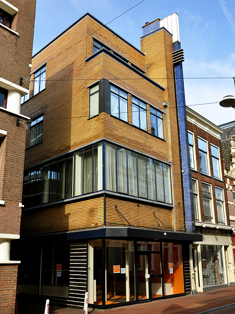 Modernist house on the Breestraat (Broad Street) in Leiden