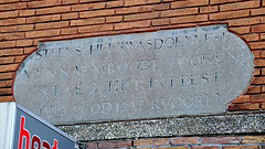 Inscription about the expansion of Leiden in 1389