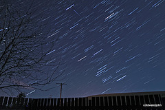 Startrails - looking east from the barnyard - Orion